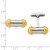 Image of Chisel Stainless Steel Polished Yellow IP-plated Cufflinks SRC171