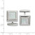 Image of Chisel Stainless Steel Polished Mother of Pearl Square Cufflinks SRC379