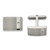 Image of Chisel Titanium Brushed and Polished with CZ Cufflinks