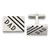 Image of Chisel Stainless Steel Polished Enameled Dad Rectangle Cufflinks
