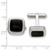 Image of Chisel Stainless Steel Polished Black IP-plated Textured Edge Cufflinks