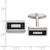 Image of Chisel Stainless Steel Polished and Textured Black Carbon Fiber Inlay CZ Cufflinks