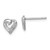 Image of 7mm Sterling Silver Rhodium-plated Diamond Heart Post Earrings QDX288