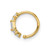 Image of 9.23mm 14K Yellow Gold 20 Gauge CZ Nose Ring / Earrings Cuff