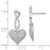 Image of 27mm Brilliant Embers Sterling Silver Polished CZ Heart Post Dangle Earrings QMP181