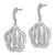 Image of 30.6mm Sterling Silver & CZ Brilliant Embers Flower Dangle Post Earrings