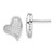 Image of 11mm Brilliant Embers Sterling Silver Rhodium-plated 56 Stone Micro Pave CZ Heart Post Earrings