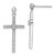Image of 26mm Brilliant Embers Sterling Silver Rhodium-plated 50 Stone Micro Pave CZ Cross Dangle Earrings