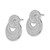 Image of 17mm Brilliant Embers Sterling Silver Rhodium-plated 208 Stone Micro Pave CZ Polished Circles Post Earrings
