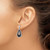 Image of 28mm Brilliant Embers Sterling Silver Rhodium-plated 212 Micro Pave Black and White CZ Teardrop Dangle Post Earrings