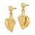 Image of 22.35mm 14K Yellow Gold Conch Shell Dangle Earrings TE775