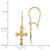 27mm 14K Yellow Gold Polished Crucifix Earrings