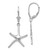 Image of 36.25mm 14K White Gold Dancing Starfish Leverback Earrings