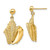Image of 24.55mm 14K Yellow Gold 2-D Conch Shell Dangle Post Earrings