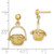 Image of 25.25mm 14K Yellow Gold 3-D Nantucket Basket Dangle Earrings