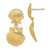 Image of 29.2mm 14K Yellow Gold Double Scallop Shell Dangle Earrings
