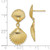 Image of 29.3mm 14K Yellow Gold Polished Scallop Shell Dangle Earrings