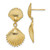 Image of 29.3mm 14K Yellow Gold Polished Scallop Shell Dangle Earrings