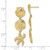 Image of 37.4mm 14K Yellow Gold Shell, Sand Dollar ,Starfish Post Dangle Earrings
