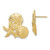 Image of 18.45mm 14K Yellow Gold Sand Dollar, Starfish, ,Scallop Cluster Post Earrings