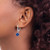 Image of 27mm Cheryl M Sterling Silver Rhodium-plated Brilliant-cut Lab Created Dark Blue Spinel and Brilliant-cut White CZ Leverback Dangle Earrings QCM794 Image of 27mm Cheryl M Sterling Silver Rhodium-plated Brilliant-cut Lab Created Dark Blue Spinel and Brilliant-cut White CZ Leverback Dangle Earrings QCM794