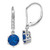Image of 27mm Cheryl M Sterling Silver Rhodium-plated Brilliant-cut Lab Created Dark Blue Spinel and Brilliant-cut White CZ Leverback Dangle Earrings QCM794 Image of 27mm Cheryl M Sterling Silver Rhodium-plated Brilliant-cut Lab Created Dark Blue Spinel and Brilliant-cut White CZ Leverback Dangle Earrings QCM794