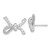 Image of 13mm Cheryl M Sterling Silver CZ Bow Post Earrings