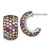 Image of Sterling Silver Black-plated Multicolor Post CZ Earrings