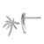 Image of 15mm Cheryl M Sterling Silver Rhodium-plated Brilliant-cut CZ Palm Tree Post Earrings