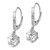 Image of 25mm Cheryl M Sterling Silver Rhodium-plated Brilliant-cut CZ Dangle Leverback Earrings