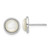 Image of 9.65mm Cheryl M Sterling Silver Rhodium-plated Cabochon Mother of Pearl Post Stud Earrings Image of 9.65mm Cheryl M Sterling Silver Rhodium-plated Cabochon Mother of Pearl Post Stud Earrings