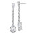 Image of 55mm Cheryl M Sterling Silver Rhodium-plated Fancy Brilliant-cut CZ Teardrop Post Dangle Earrings