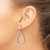 Image of 42.2mm Cheryl M Sterling Silver Rhodium-plated Brilliant-cut CZ Open Pear Shape Post Dangle Earrings