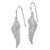 Image of 47mm Cheryl M Sterling Silver Rhodium-plated Brilliant-cut CZ Angel Wing Shepherd Hook Dangle Earrings