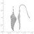 Image of 47mm Cheryl M Sterling Silver Rhodium-plated Brilliant-cut CZ Angel Wing Shepherd Hook Dangle Earrings