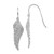 Image of 47mm Cheryl M Sterling Silver Rhodium-plated Brilliant-cut CZ Angel Wing Shepherd Hook Dangle Earrings