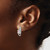 Image of 15.9mm Cheryl M Sterling Silver Rhodium-plated Cushion-cut Simulated Morganite and White Brilliant-cut CZ Post Dangle Earrings