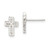Image of 11mm Sterling Silver Cross Mini Earrings QE102