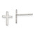 Image of 11mm Sterling Silver Cross Mini Earrings QE669