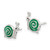 Image of 9mm Sterling Silver Enameled Snail Post Earrings QE8671