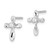 Image of 12mm Sterling Silver Rhodium-plated CZ Cross Post Earrings QE8813