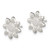 Image of 11mm Sterling Silver Flower Mini Earrings