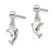 Image of 15mm Sterling Silver Dangle Dolphin Post Earrings