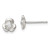 Image of 6mm Sterling Silver Flower with CZ Post Earrings
