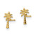 Image of 8.4mm 14K Yellow Gold Madi K Palm Tree Post Earrings