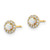 Image of 5.3mm 14K Yellow Gold Madi K CZ And Created Opal Post Earrings