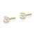 Image of 3mm 14K Yellow Gold Madi K 3mm Round CZ Basket Set Stud Earrings