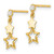 Image of 15mm 14K Yellow Gold Madi K CZ Polished Star Post Dangle Earrings