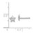 Image of 6mm Sterling Silver Rhodium-plated Childs Polished Star Post Earrings
