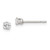Image of 3mm Sterling Silver Polished Childrens 3mm Round Snap Set CZ Stud Earrings